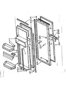 Door parts for Kenmore Refrigerator 106.7620860 (1067620860, 106 7620860) from AppliancePartsPros.com