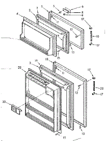 Door Parts parts for Kenmore Refrigerator 106.7624650 (1067624650, 106 7624650) from AppliancePartsPros.com