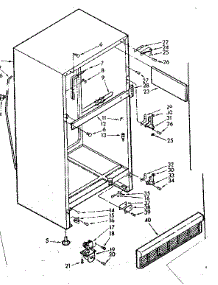 Cabinet Parts parts for Kenmore Refrigerator 106.7624650 (1067624650, 106 7624650) from AppliancePartsPros.com