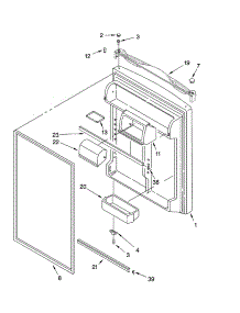 Refrigerator Door Parts parts for Kenmore Refrigerator 106.76249400 (10676249400, 106 76249400) from AppliancePartsPros.com