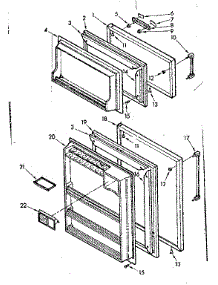 Door Parts parts for Kenmore Refrigerator 106.7626310 (1067626310, 106 7626310) from AppliancePartsPros.com