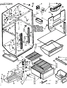 Liner Parts parts for Kenmore Refrigerator 106.7629449 (1067629449, 106 7629449) from AppliancePartsPros.com