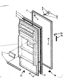 Door parts for Kenmore Refrigerator 106.7631211 (1067631211, 106 7631211) from AppliancePartsPros.com