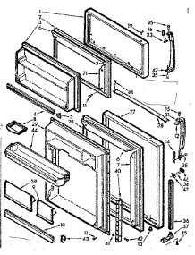 Door parts for Kenmore Refrigerator 106.7639410 (1067639410, 106 7639410) from AppliancePartsPros.com