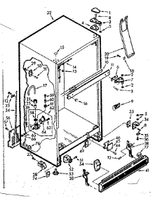Cabinet parts for Kenmore Refrigerator 106.7639410 (1067639410, 106 7639410) from AppliancePartsPros.com