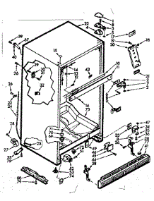 Cabinet parts for Kenmore Refrigerator 106.7645241 (1067645241, 106 7645241) from AppliancePartsPros.com