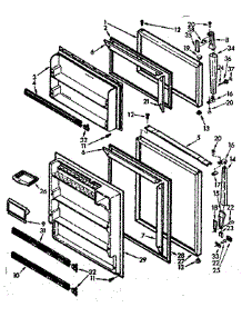 Door parts for Kenmore Refrigerator 106.7645241 (1067645241, 106 7645241) from AppliancePartsPros.com