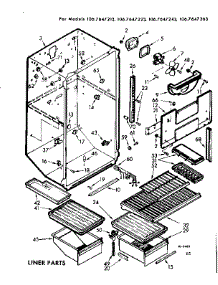 Liner Parts parts for Kenmore Refrigerator 106.7647263 (1067647263, 106 7647263) from AppliancePartsPros.com