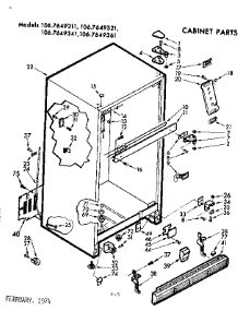 Cabinet Parts parts for Kenmore Refrigerator 106.7649341 (1067649341, 106 7649341) from AppliancePartsPros.com