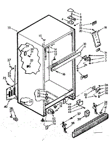 Cabinet Parts parts for Kenmore Refrigerator 106.7649360 (1067649360, 106 7649360) from AppliancePartsPros.com