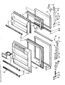 Door Parts parts for Kenmore Refrigerator 106.7649360 (1067649360, 106 7649360) from AppliancePartsPros.com