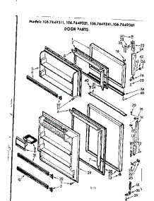 Door Parts parts for Kenmore Refrigerator 106.7649361 (1067649361, 106 7649361) from AppliancePartsPros.com