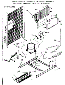 Unit Parts parts for Kenmore Refrigerator 106.7655791 (1067655791, 106 7655791) from AppliancePartsPros.com