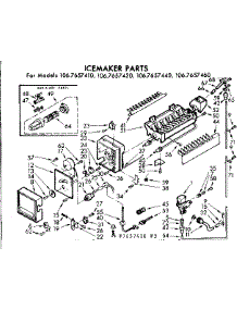 Icemaker Parts parts for Kenmore Refrigerator 106.7657420 (1067657420, 106 7657420) from AppliancePartsPros.com
