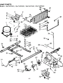 Unit Parts parts for Kenmore Refrigerator 106.7659313 (1067659313, 106 7659313) from AppliancePartsPros.com