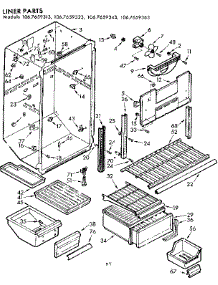 Liner Parts parts for Kenmore Refrigerator 106.7659363 (1067659363, 106 7659363) from AppliancePartsPros.com