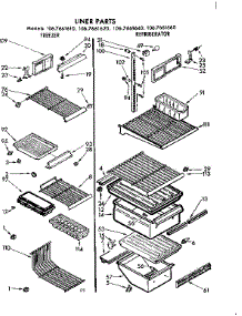 Liner Parts parts for Kenmore Refrigerator 106.7661640 (1067661640, 106 7661640) from AppliancePartsPros.com