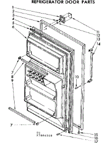 Refrigerator Door Parts parts for Kenmore Refrigerator 106.7664060 (1067664060, 106 7664060) from AppliancePartsPros.com