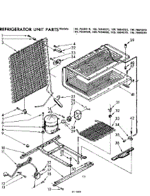 Refrigerator Unit Parts parts for Kenmore Refrigerator 106.7664060 (1067664060, 106 7664060) from AppliancePartsPros.com