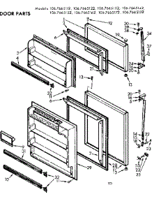 Door Parts parts for Kenmore Refrigerator 106.7665142 (1067665142, 106 7665142) from AppliancePartsPros.com