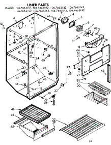 Liner Parts parts for Kenmore Refrigerator 106.7665142 (1067665142, 106 7665142) from AppliancePartsPros.com