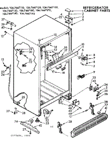 Cabinet Parts parts for Kenmore Refrigerator 106.7667130 (1067667130, 106 7667130) from AppliancePartsPros.com