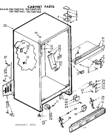 Cabinet Parts parts for Kenmore Refrigerator 106.7667420 (1067667420, 106 7667420) from AppliancePartsPros.com