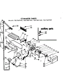 Icemaker Parts parts for Kenmore Refrigerator 106.7667420 (1067667420, 106 7667420) from AppliancePartsPros.com
