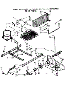 Unit Parts parts for Kenmore Refrigerator 106.7667420 (1067667420, 106 7667420) from AppliancePartsPros.com