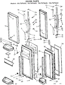 Door Parts parts for Kenmore Refrigerator 106.7670620 (1067670620, 106 7670620) from AppliancePartsPros.com