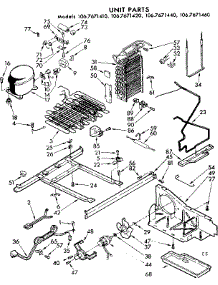 Unit Parts parts for Kenmore Refrigerator 106.7671460 (1067671460, 106 7671460) from AppliancePartsPros.com