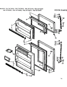Door Parts parts for Kenmore Refrigerator 106.7675610 (1067675610, 106 7675610) from AppliancePartsPros.com