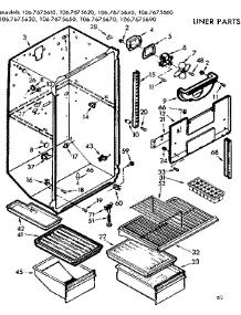 Liner Parts parts for Kenmore Refrigerator 106.7675610 (1067675610, 106 7675610) from AppliancePartsPros.com