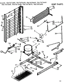 Unit Parts parts for Kenmore Refrigerator 106.7675610 (1067675610, 106 7675610) from AppliancePartsPros.com