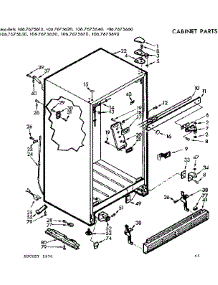 Cabinet Parts parts for Kenmore Refrigerator 106.7675610 (1067675610, 106 7675610) from AppliancePartsPros.com