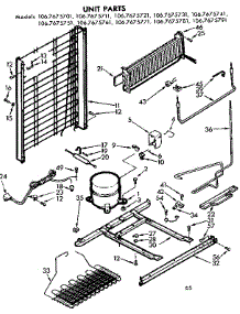 Unit Parts parts for Kenmore Refrigerator 106.7675751 (1067675751, 106 7675751) from AppliancePartsPros.com