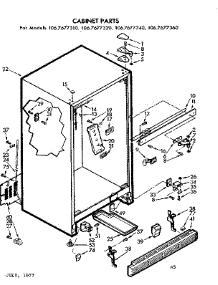 Cabinet Parts parts for Kenmore Refrigerator 106.7677310 (1067677310, 106 7677310) from AppliancePartsPros.com