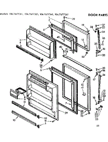 Door Parts parts for Kenmore Refrigerator 106.7677311 (1067677311, 106 7677311) from AppliancePartsPros.com