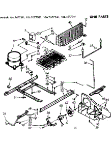 Unit Parts parts for Kenmore Refrigerator 106.7677311 (1067677311, 106 7677311) from AppliancePartsPros.com