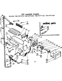 Ice Maker Parts parts for Kenmore Refrigerator 106.7677443 (1067677443, 106 7677443) from AppliancePartsPros.com