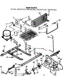Unit Parts parts for Kenmore Refrigerator 106.7677443 (1067677443, 106 7677443) from AppliancePartsPros.com