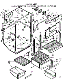 Liner Parts parts for Kenmore Refrigerator 106.7677443 (1067677443, 106 7677443) from AppliancePartsPros.com