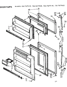 Door Parts parts for Kenmore Refrigerator 106.7679110 (1067679110, 106 7679110) from AppliancePartsPros.com