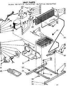 Unit Parts parts for Kenmore Refrigerator 106.7679110 (1067679110, 106 7679110) from AppliancePartsPros.com