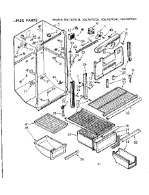 Liner Parts parts for Kenmore Refrigerator 106.7679341 (1067679341, 106 7679341) from AppliancePartsPros.com