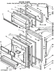 Door Parts parts for Kenmore Refrigerator 106.7679413 (1067679413, 106 7679413) from AppliancePartsPros.com