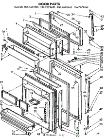 Door Parts parts for Kenmore Refrigerator 106.7679611 (1067679611, 106 7679611) from AppliancePartsPros.com
