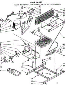 Unit Parts parts for Kenmore Refrigerator 106.7679611 (1067679611, 106 7679611) from AppliancePartsPros.com