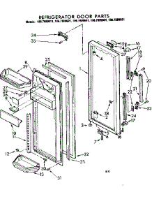 Door Parts parts for Kenmore Refrigerator 106.7680641 (1067680641, 106 7680641) from AppliancePartsPros.com