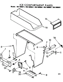 Ice Compartment Parts parts for Kenmore Refrigerator 106.7680641 (1067680641, 106 7680641) from AppliancePartsPros.com